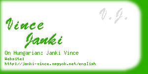 vince janki business card